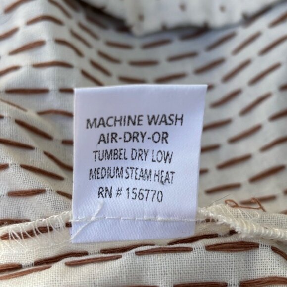 Roolee Embroidered Dress Button Down Collared Long Sleeve Belted Midi Size XL - Picture 8 of 9